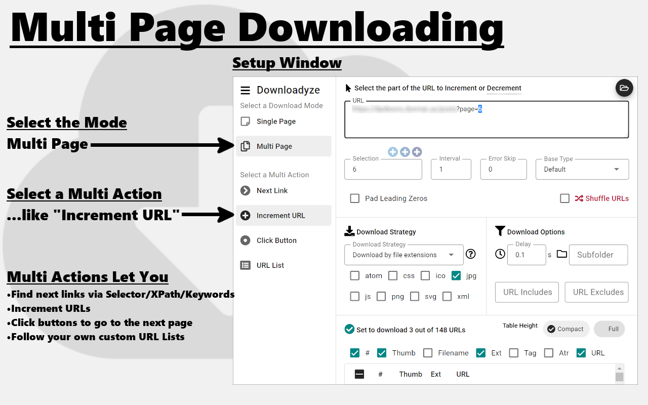 Downloadyze — a Multiple Page Downloader chrome谷歌浏览器插件_扩展第2张截图
