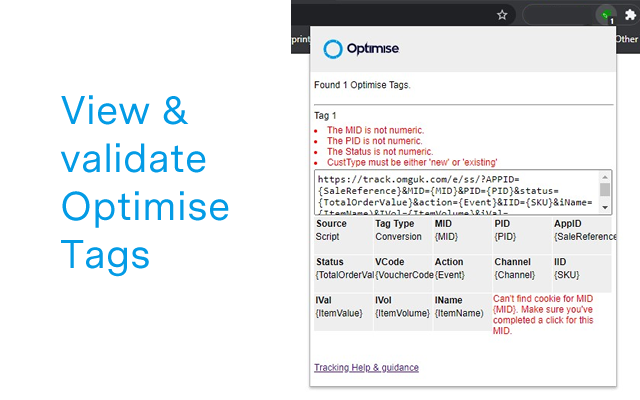 Optimise Tag Inspector chrome谷歌浏览器插件_扩展第1张截图