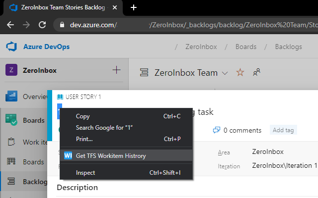 Azure DevOps workitem info chrome谷歌浏览器插件_扩展第1张截图