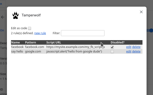 Tamperwolf chrome谷歌浏览器插件_扩展第1张截图