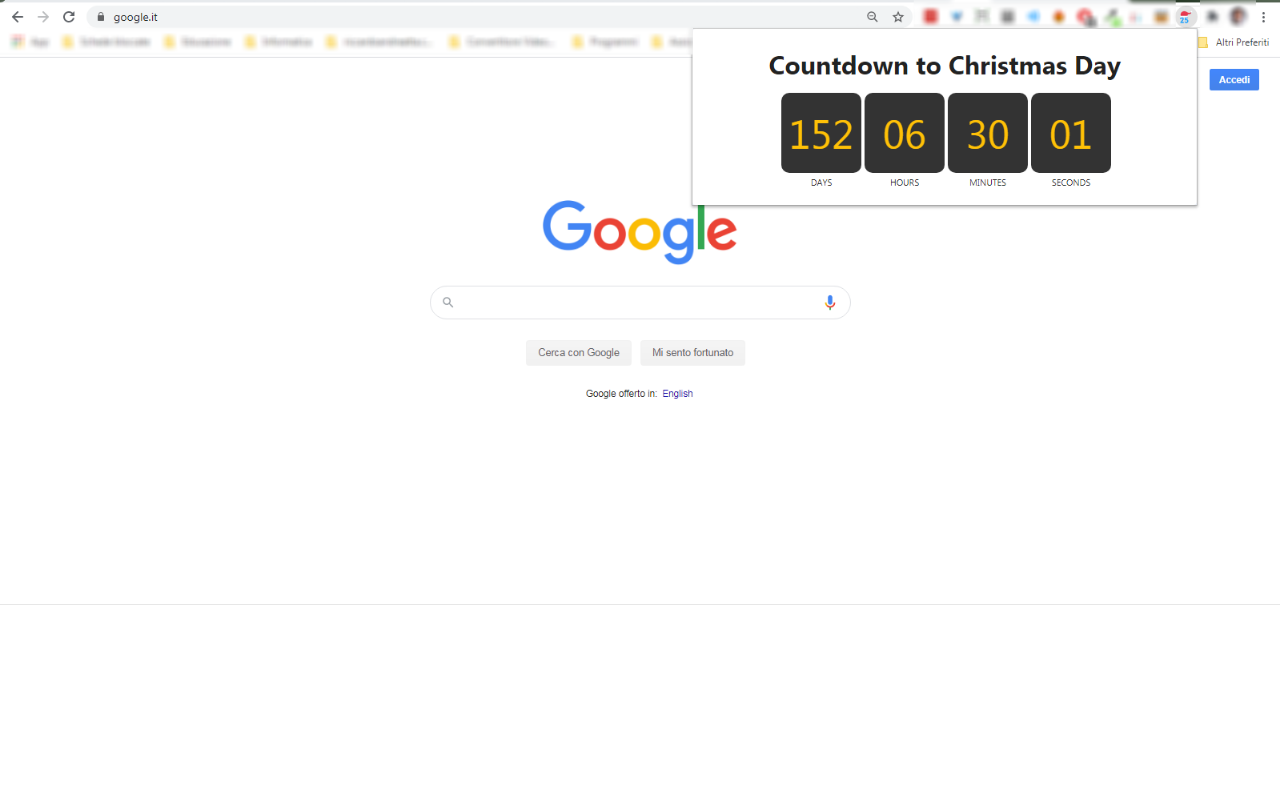 Countdown to Christmas Day chrome谷歌浏览器插件_扩展第3张截图