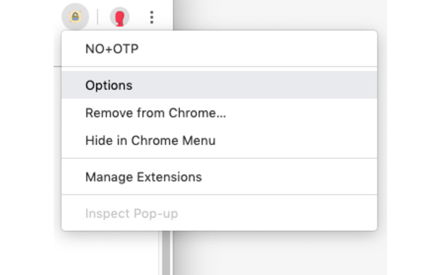 NO+OTP chrome谷歌浏览器插件_扩展第2张截图