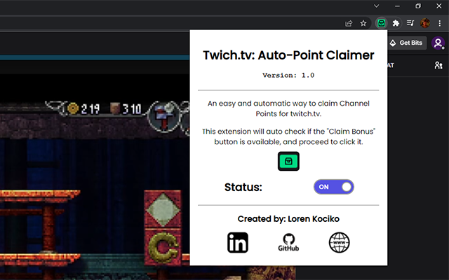 Twich.tv: Auto-Point Claimer chrome谷歌浏览器插件_扩展第2张截图