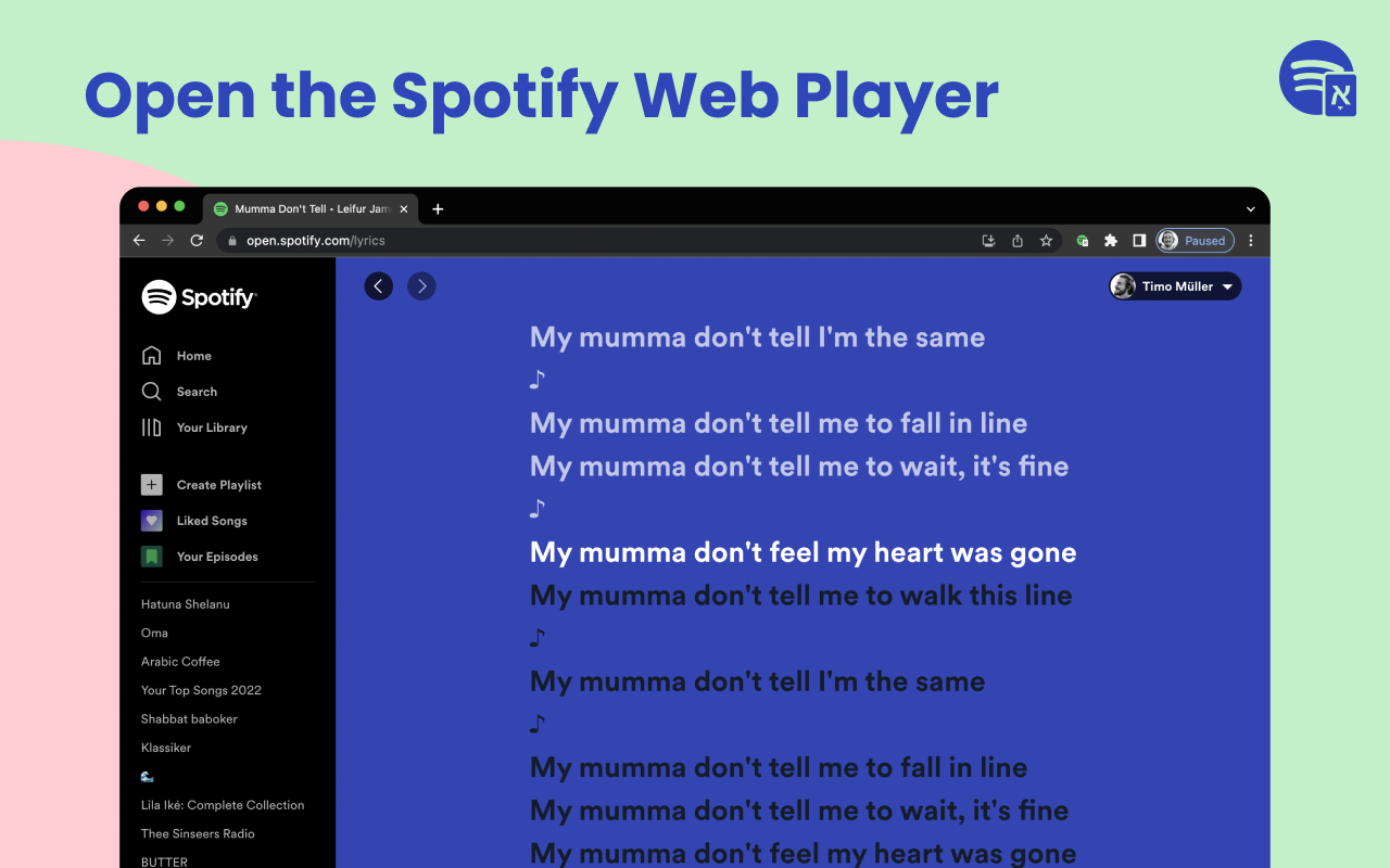 Spotify Lyrics Translator chrome谷歌浏览器插件_扩展第1张截图