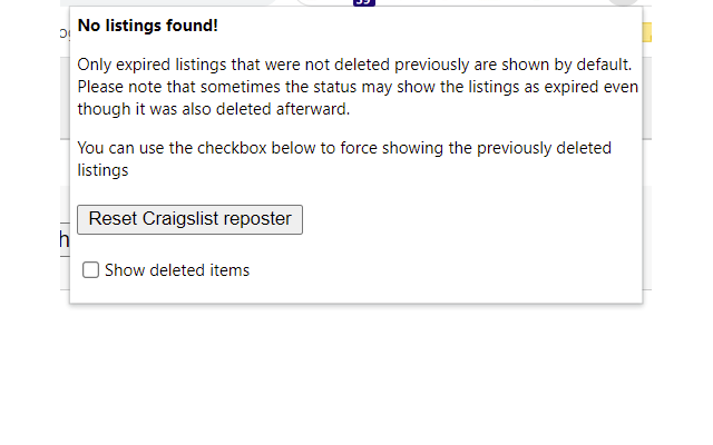 Craigslist Helper - Relister chrome谷歌浏览器插件_扩展第4张截图