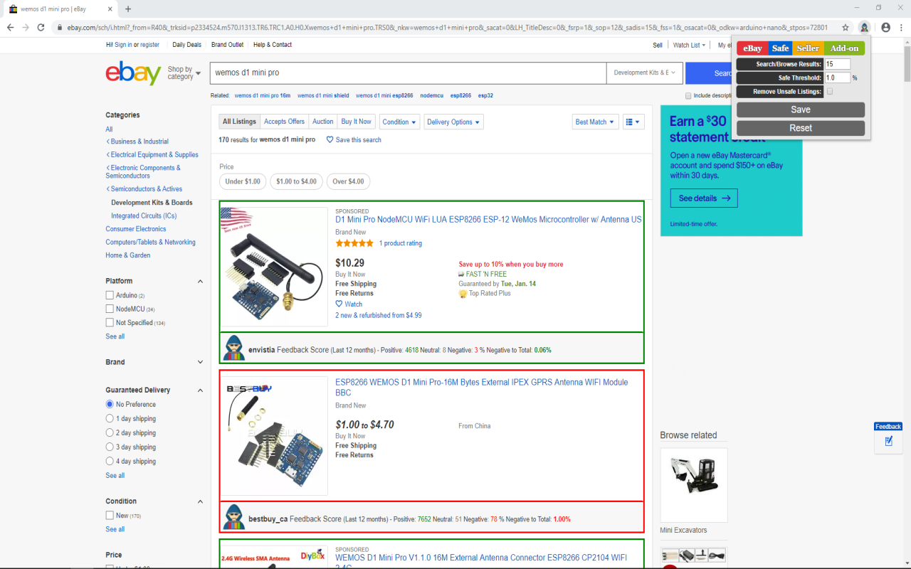 eBay Safe Sellers chrome谷歌浏览器插件_扩展第1张截图
