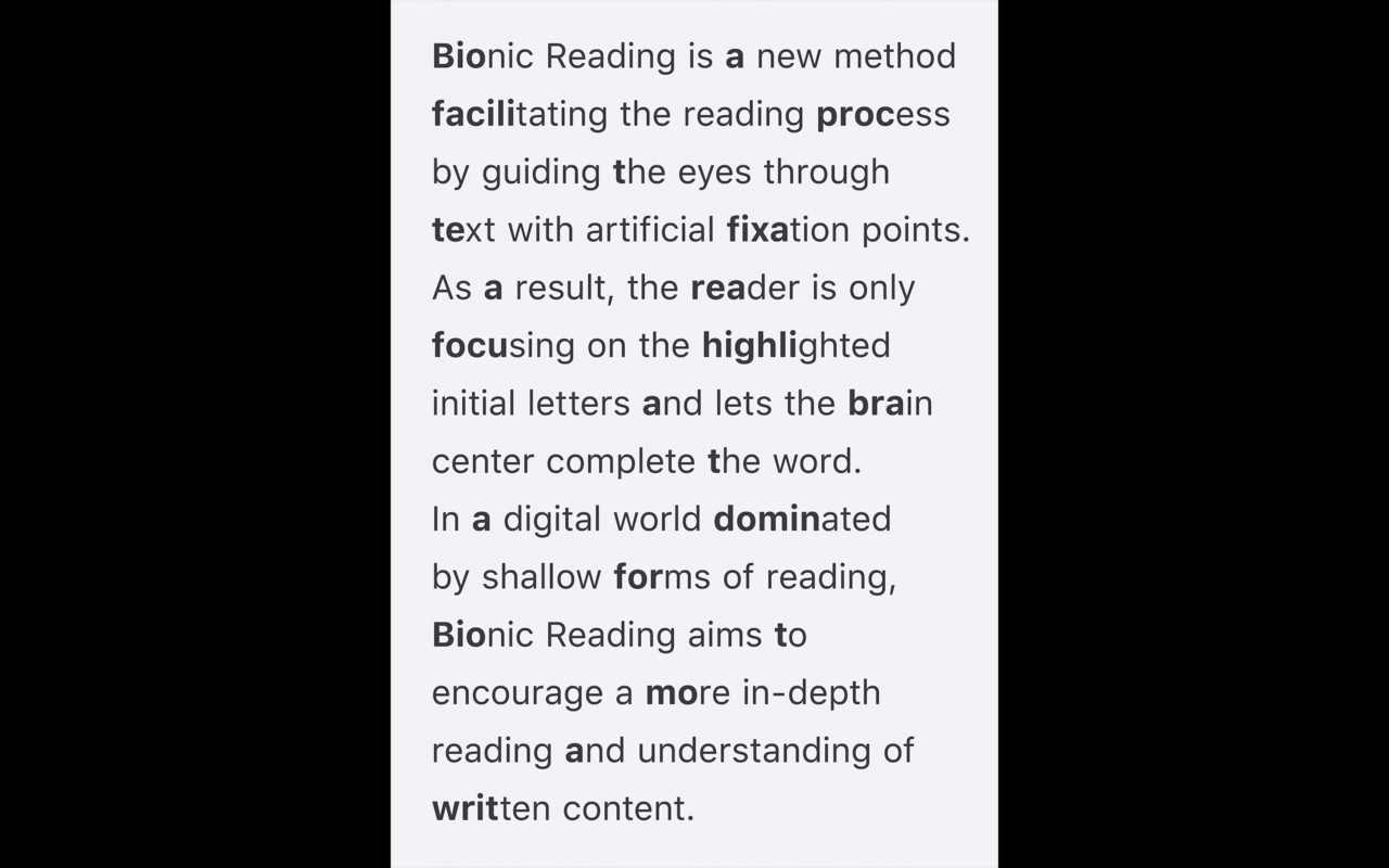 SpeedRead - ADHD Bionic Reader chrome谷歌浏览器插件_扩展第2张截图