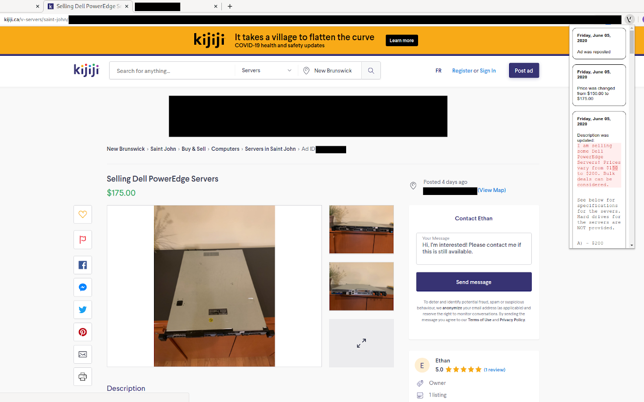 Kijiji History chrome谷歌浏览器插件_扩展第1张截图