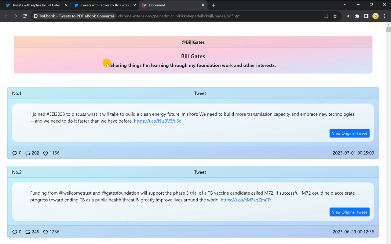 Tweets2PDF - 将所有推文转换为一份 PDF chrome谷歌浏览器插件_扩展第5张截图
