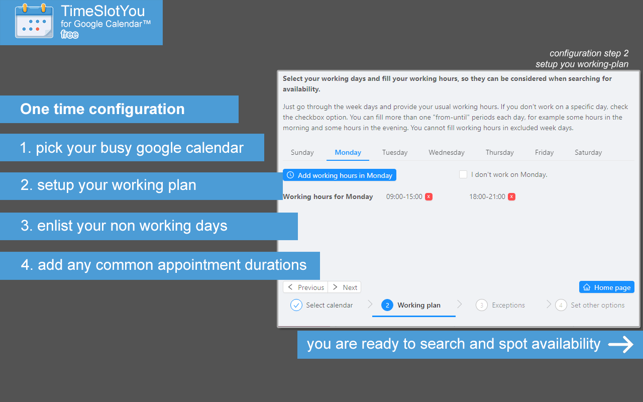 TimeSlotYou for Google Calendar™ chrome谷歌浏览器插件_扩展第1张截图