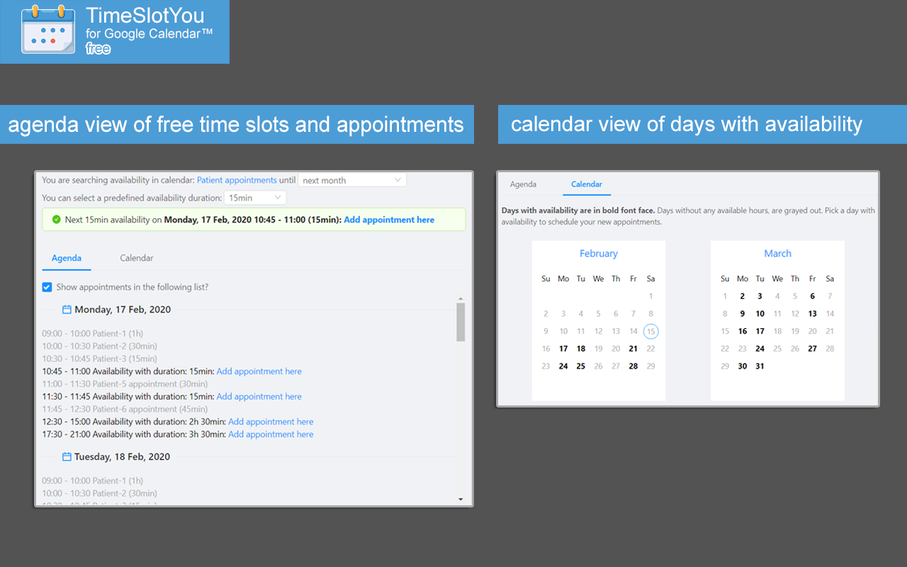 TimeSlotYou for Google Calendar™ chrome谷歌浏览器插件_扩展第4张截图