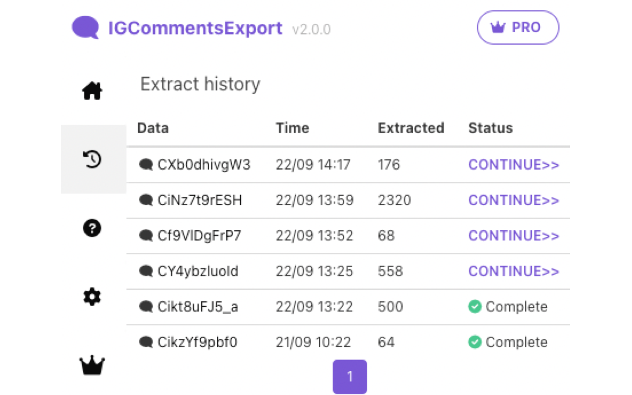 IGCommentsExport - Export IG Comment (Email) chrome谷歌浏览器插件_扩展第1张截图