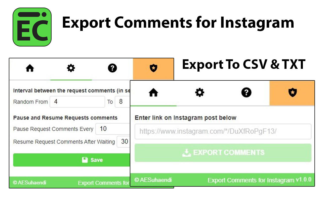 Export Comments for Instagram chrome谷歌浏览器插件_扩展第1张截图