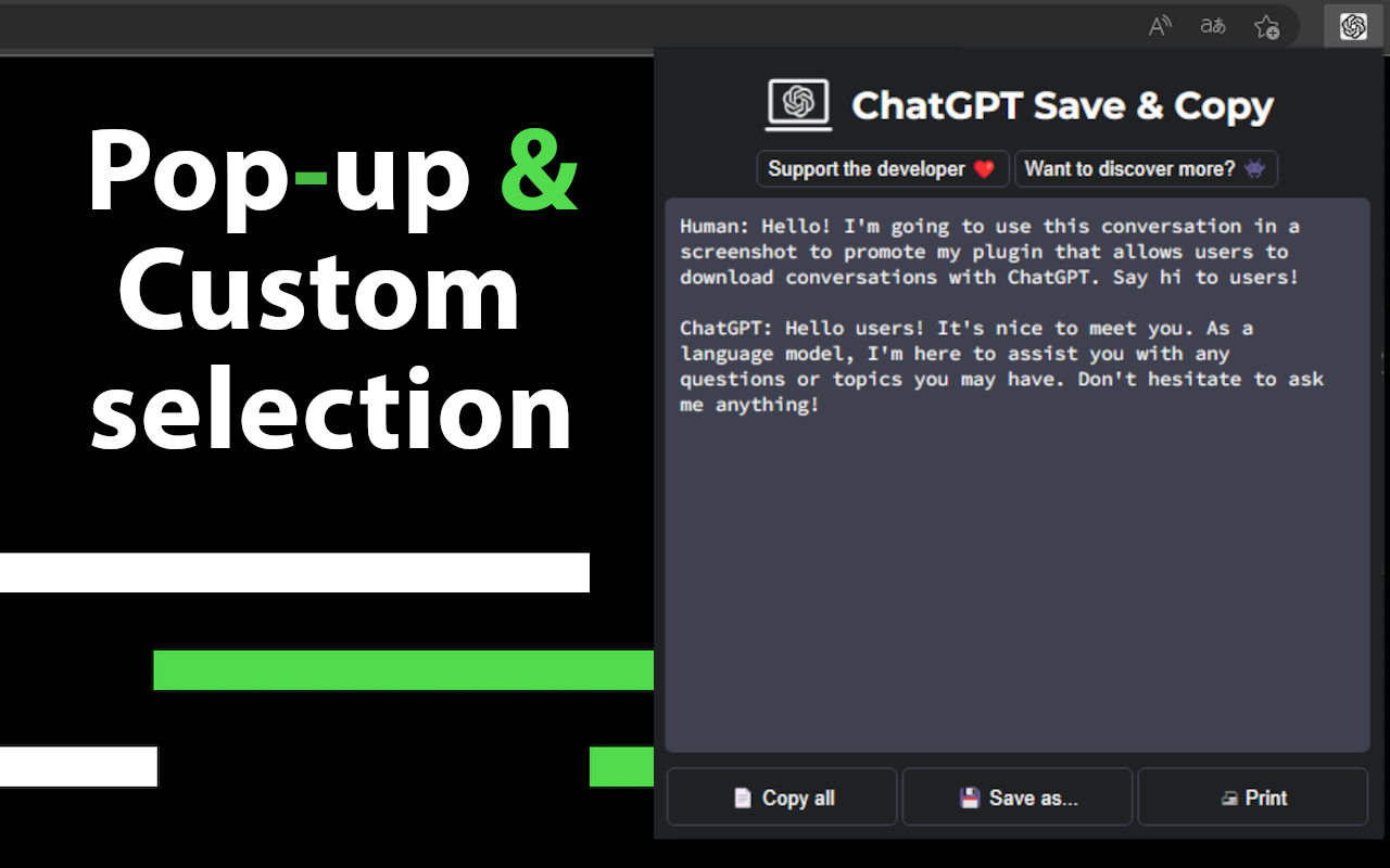 ChatGPT Save & Copy - Export your chats! chrome谷歌浏览器插件_扩展第2张截图