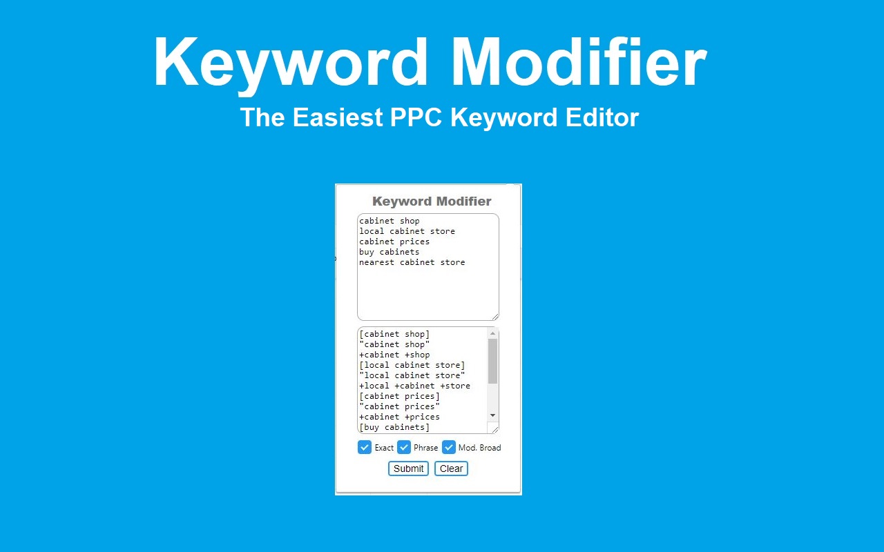 Keyword Modifier chrome谷歌浏览器插件_扩展第5张截图