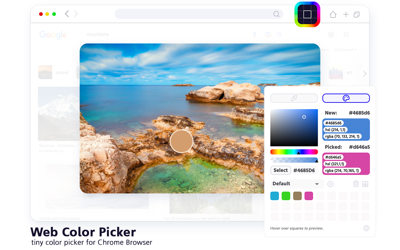 Web Color Picker - 在线颜色采集器 chrome谷歌浏览器插件_扩展第1张截图