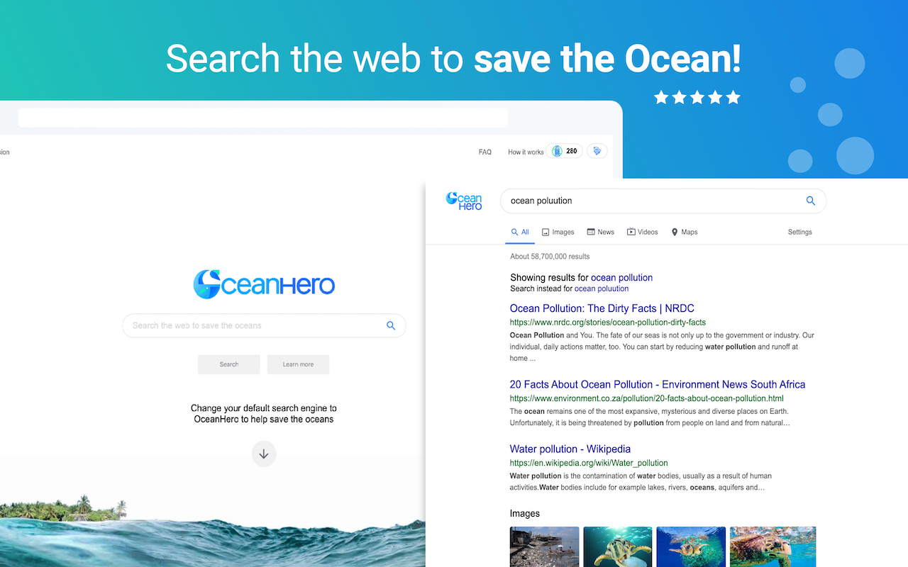 OceanHero -Save the oceans by surfing the web chrome谷歌浏览器插件_扩展第7张截图