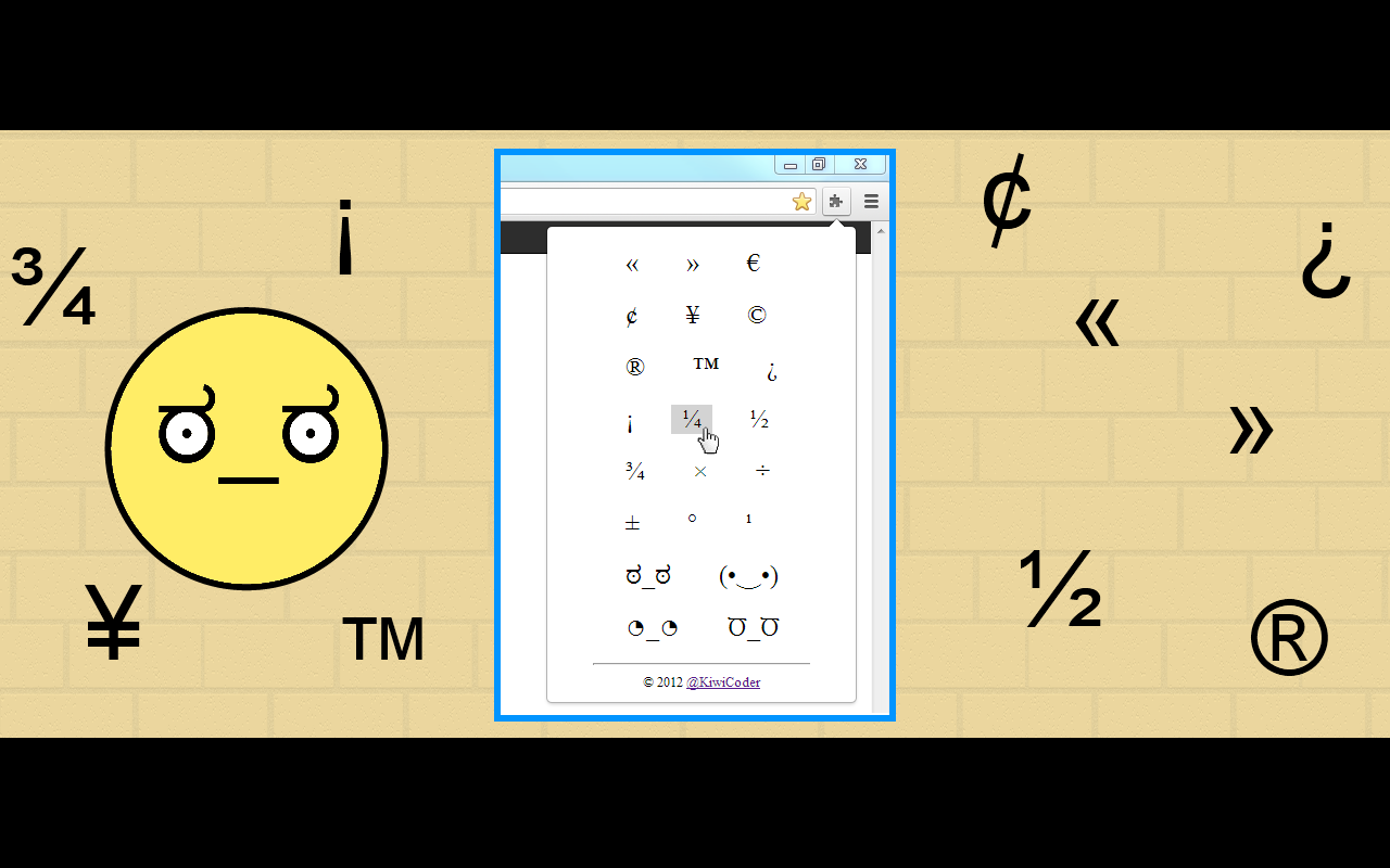 Symbols for pasting chrome谷歌浏览器插件_扩展第1张截图