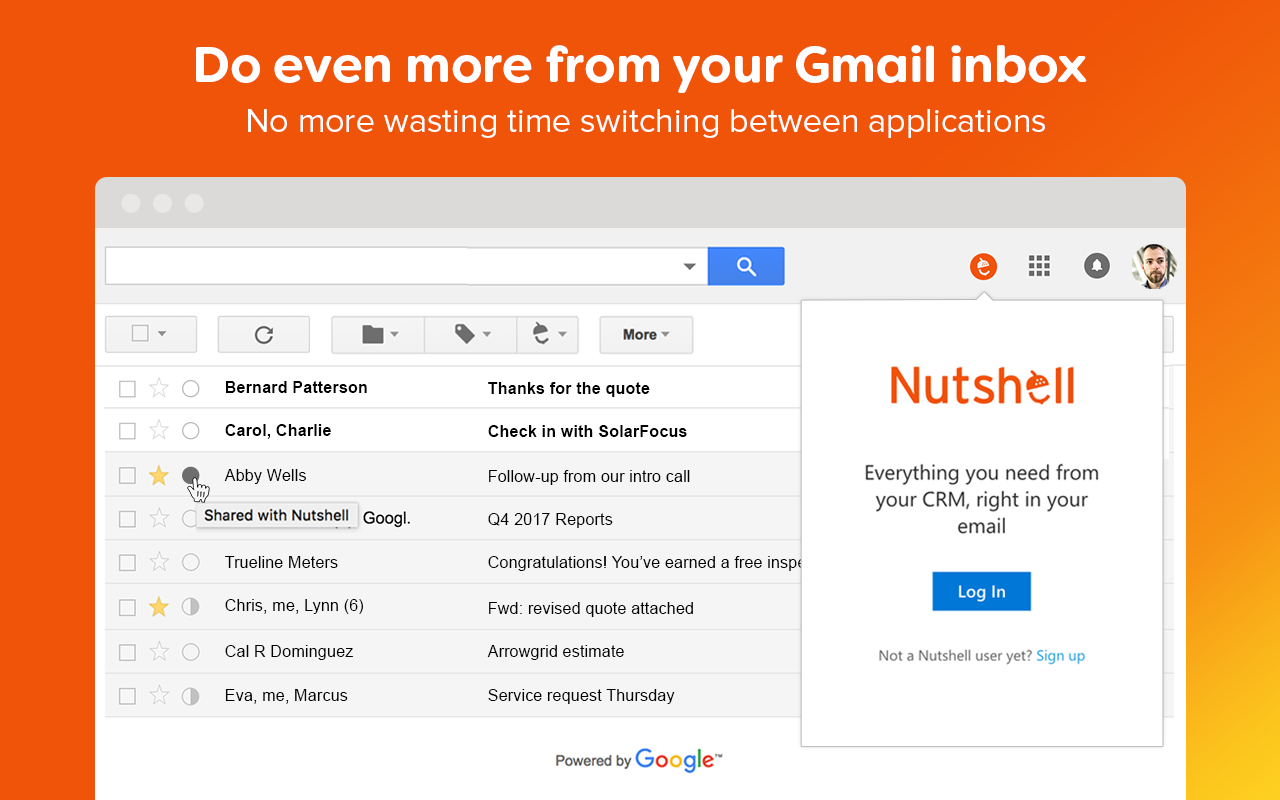 Nutshell CRM for Gmail chrome谷歌浏览器插件_扩展第1张截图