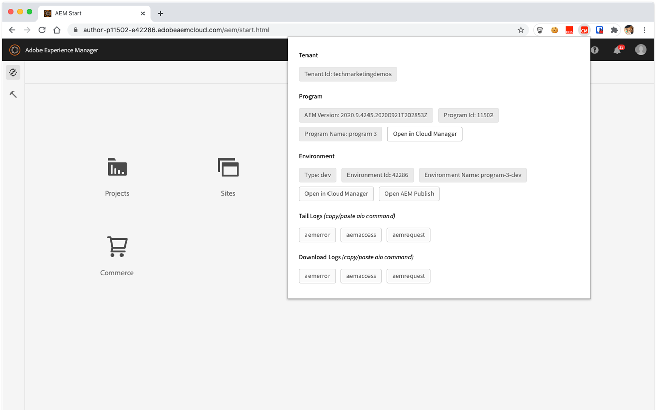 AEM ❤️ Cloud Manager chrome谷歌浏览器插件_扩展第2张截图