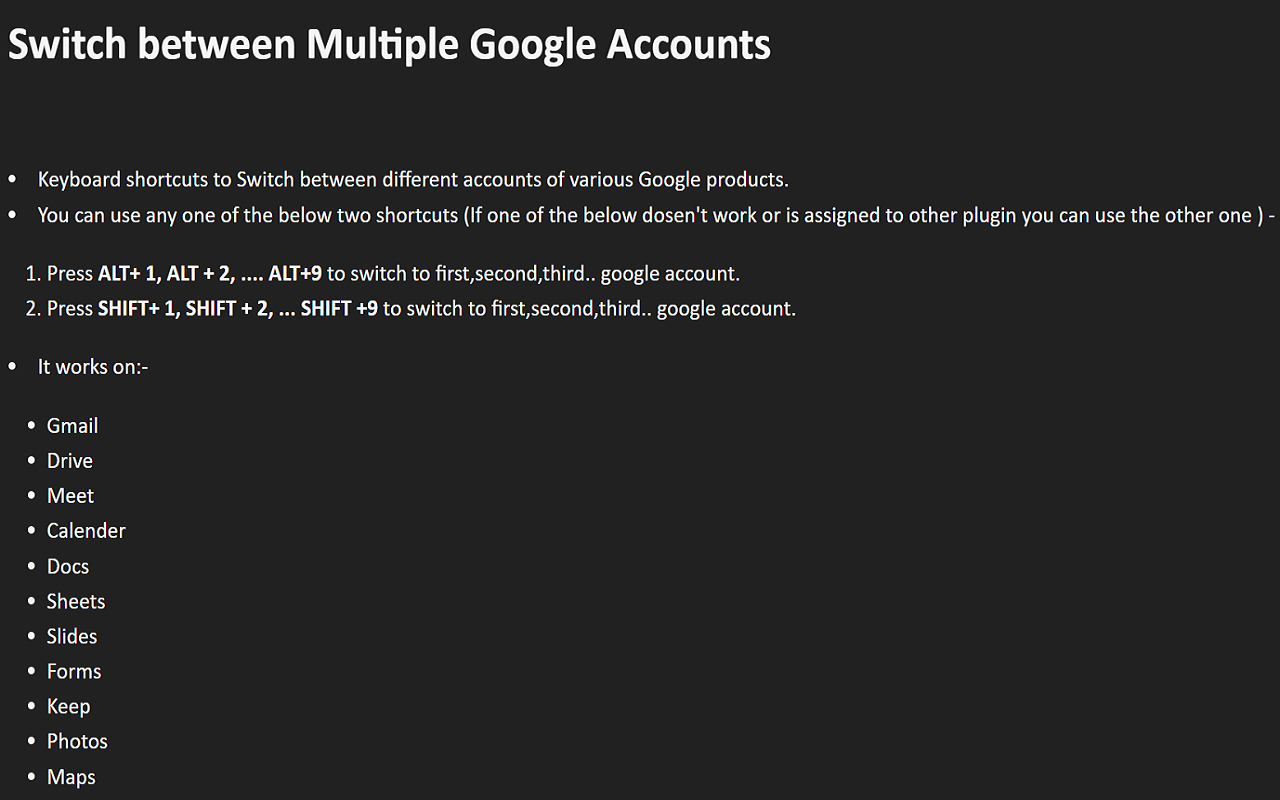 Switch between Multiple Google Accounts chrome谷歌浏览器插件_扩展第1张截图