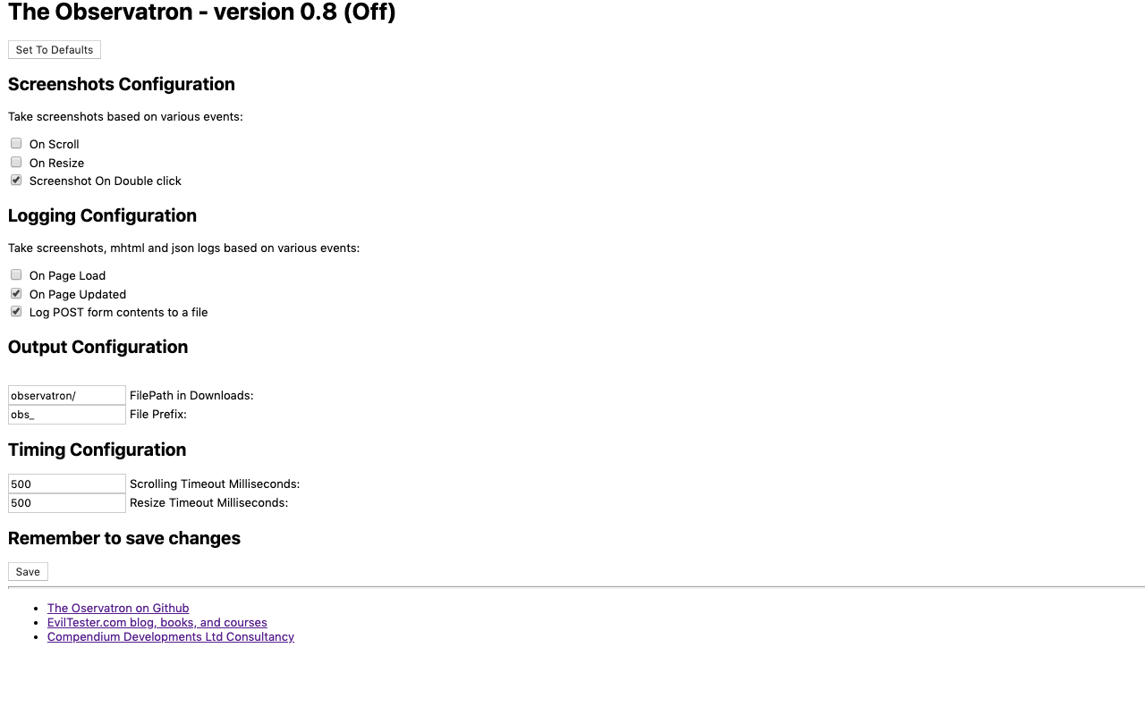 Test Observer - The Observatron chrome谷歌浏览器插件_扩展第2张截图