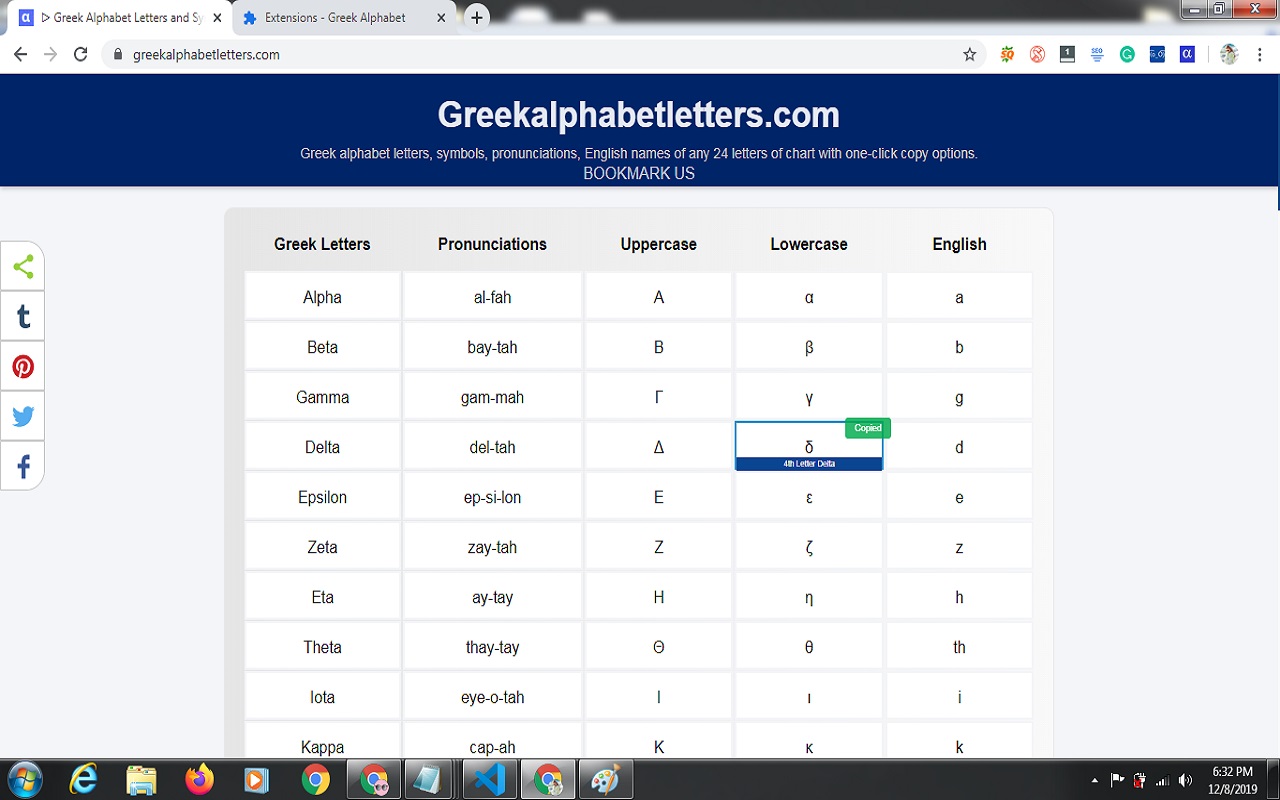 Greek Alphabet chrome谷歌浏览器插件_扩展第7张截图