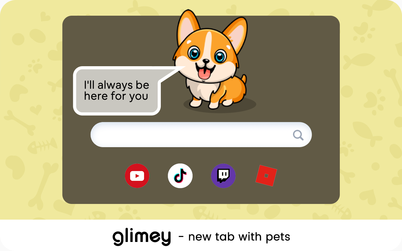 Chrome新标签上的宠物 - Glimey chrome谷歌浏览器插件_扩展第3张截图
