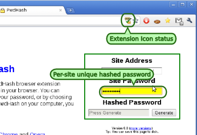 PwdHash port chrome谷歌浏览器插件_扩展第1张截图