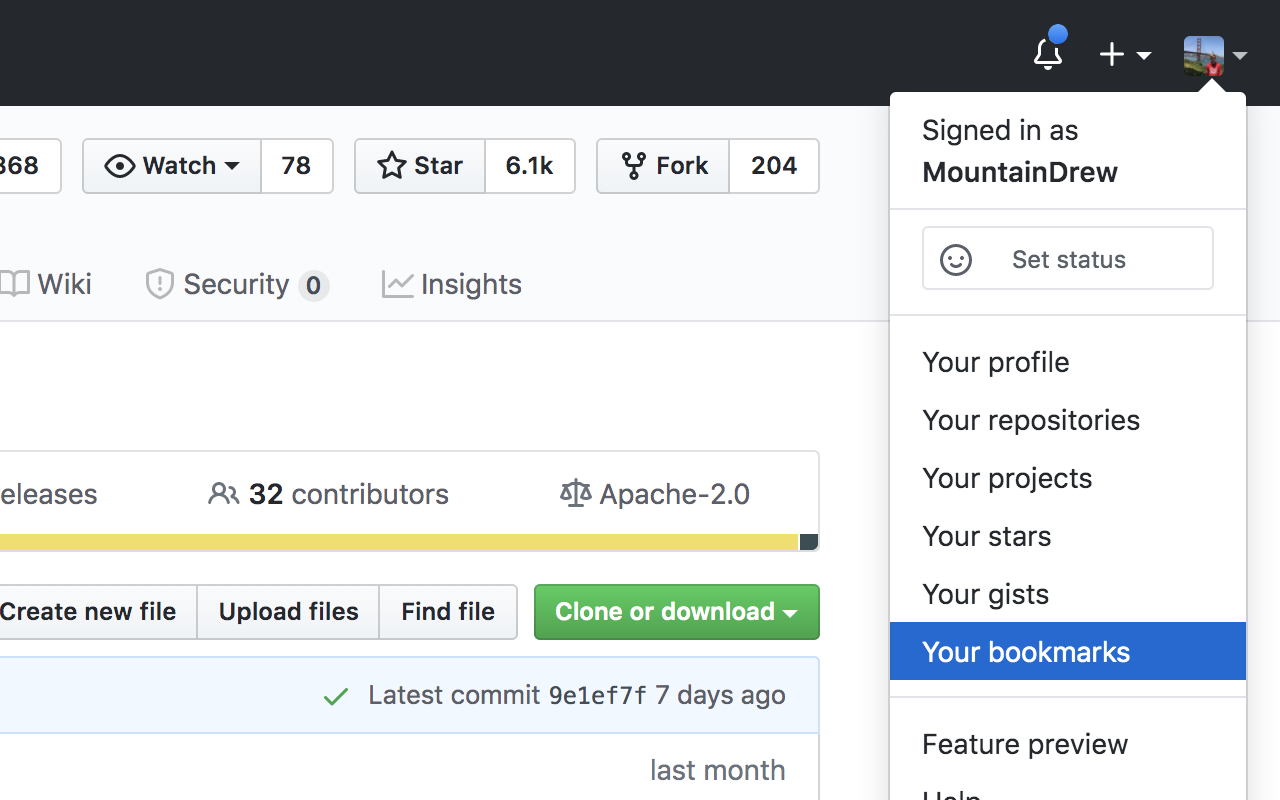 Github Bookmarks chrome谷歌浏览器插件_扩展第4张截图