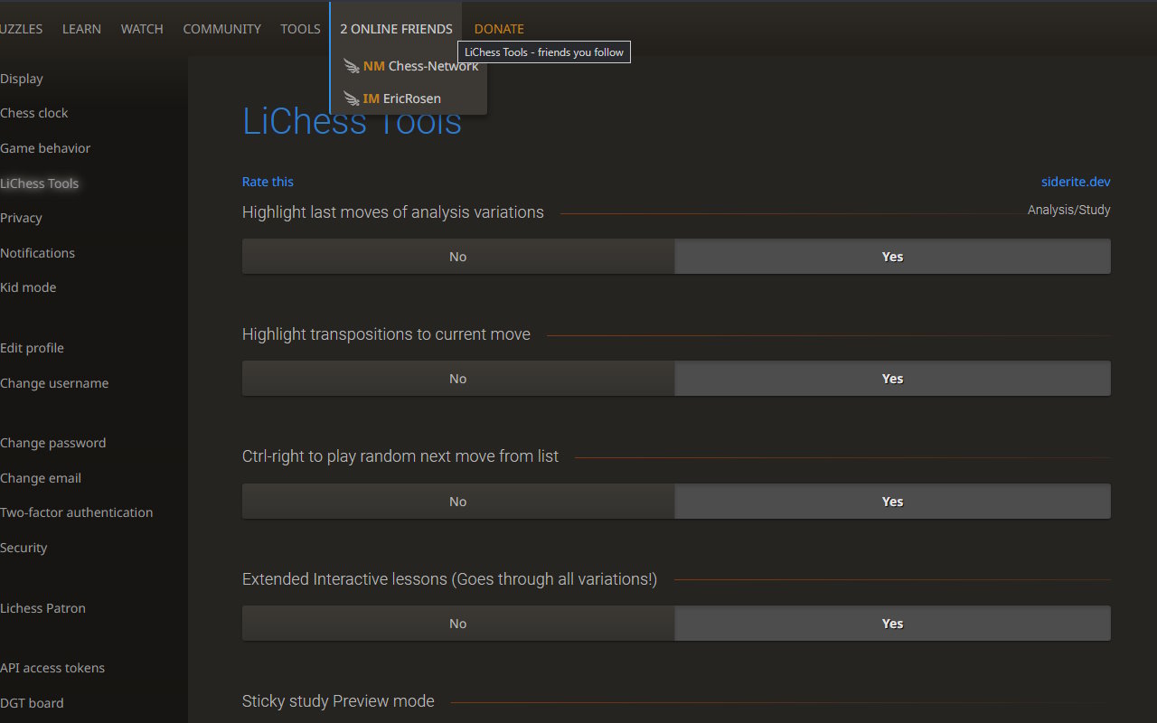 Lichess Tools, by Siderite chrome谷歌浏览器插件_扩展第3张截图