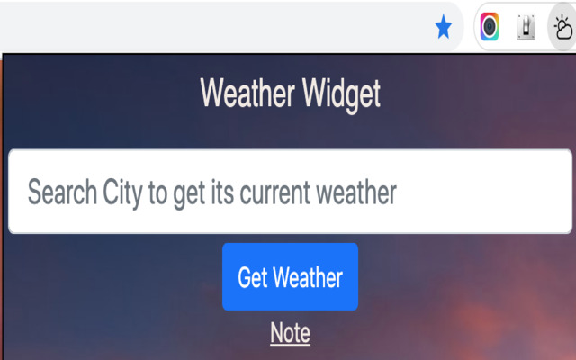 Weather Widget chrome谷歌浏览器插件_扩展第1张截图