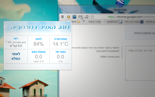 Weather at Moshav Merhavia chrome谷歌浏览器插件_扩展第1张截图