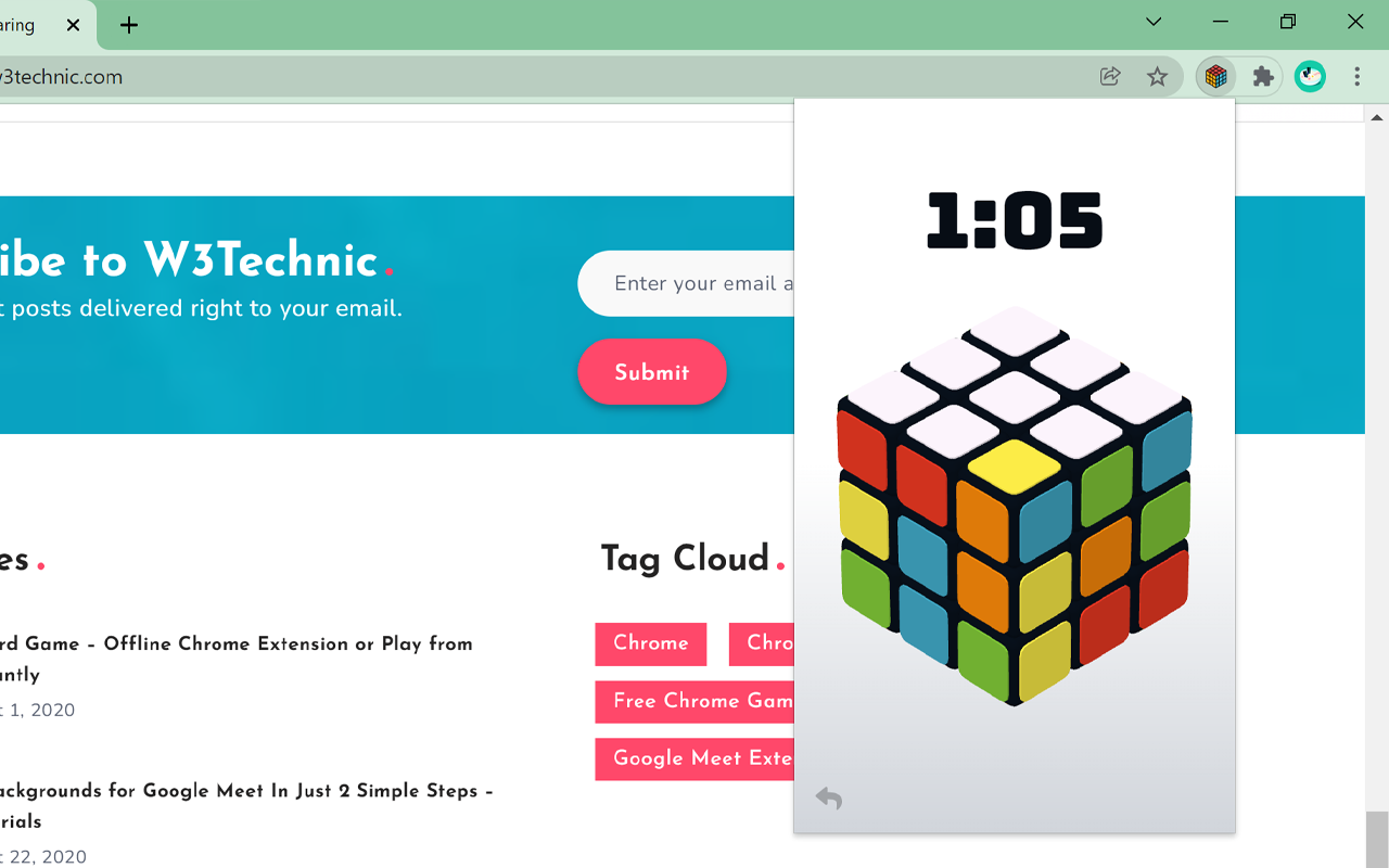 Online 3D Rubik's Cube Simulator chrome谷歌浏览器插件_扩展第1张截图