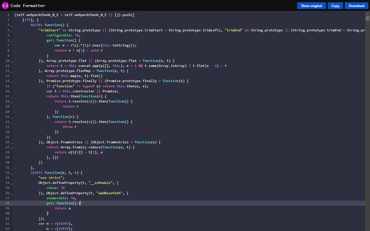 Code Formatter - JSON, CSS & JavaScript chrome谷歌浏览器插件_扩展第2张截图