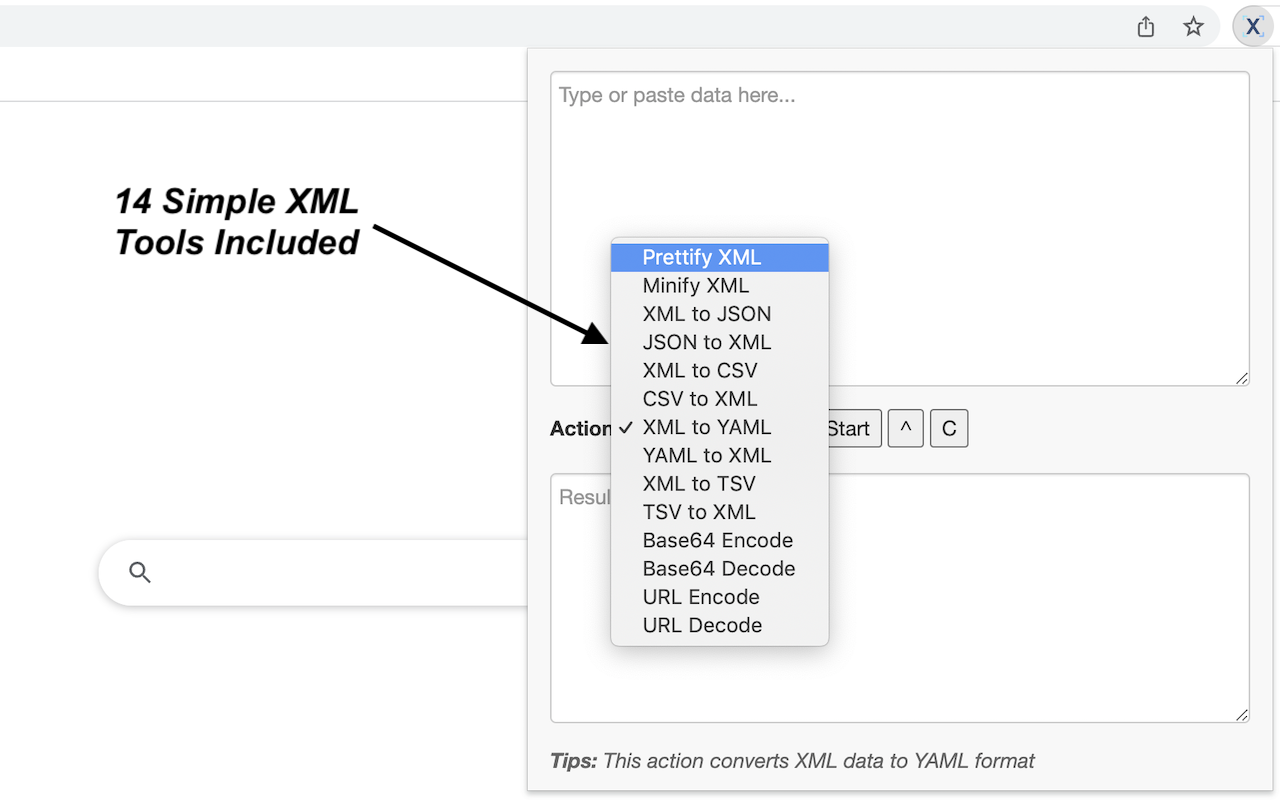 XML Tools chrome谷歌浏览器插件_扩展第4张截图