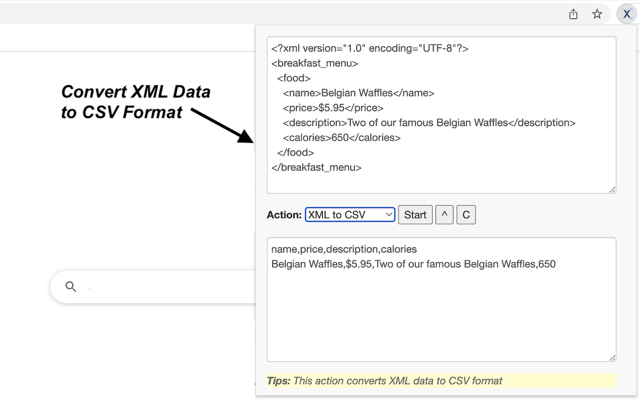XML Tools chrome谷歌浏览器插件_扩展第9张截图