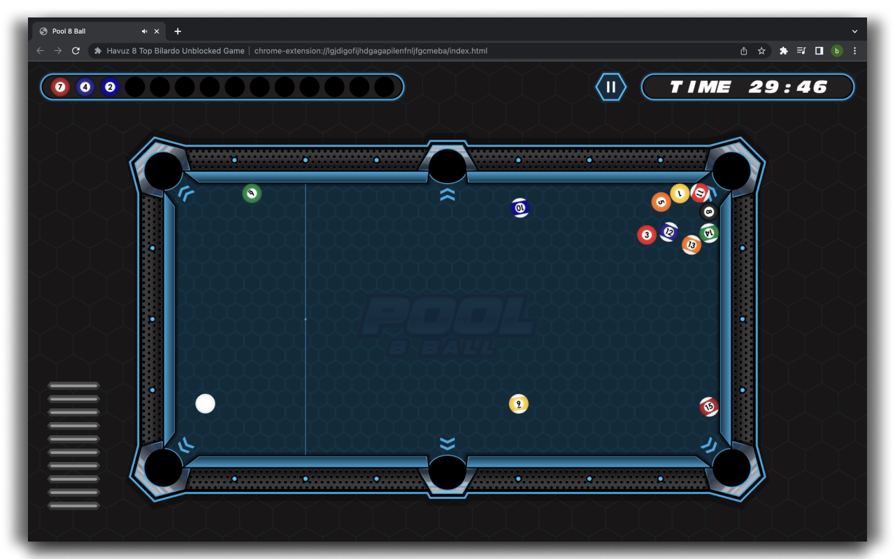 Pool 8 Ball Billiards - HTML5 Game chrome谷歌浏览器插件_扩展第3张截图