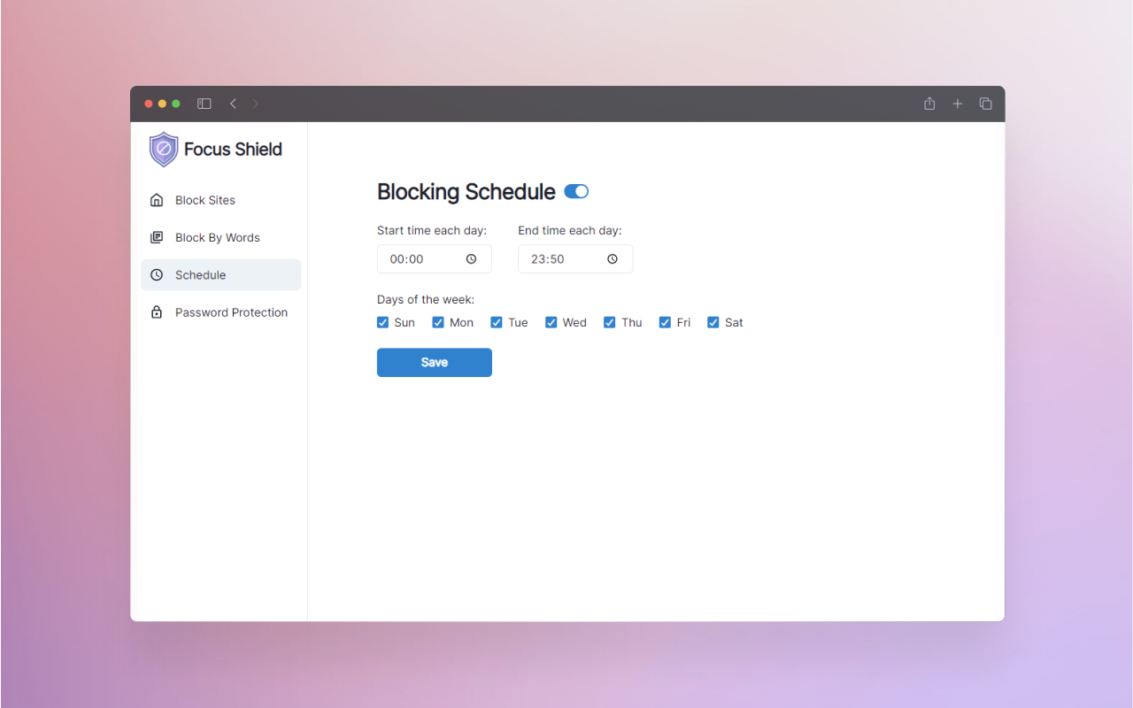 BlockSite: Focus Shield & Free Site Blocker chrome谷歌浏览器插件_扩展第6张截图