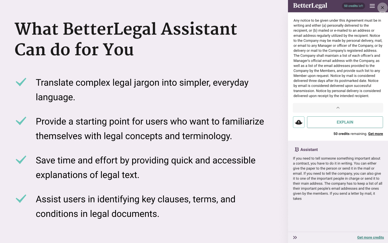 BetterLegal Assistant chrome谷歌浏览器插件_扩展第7张截图
