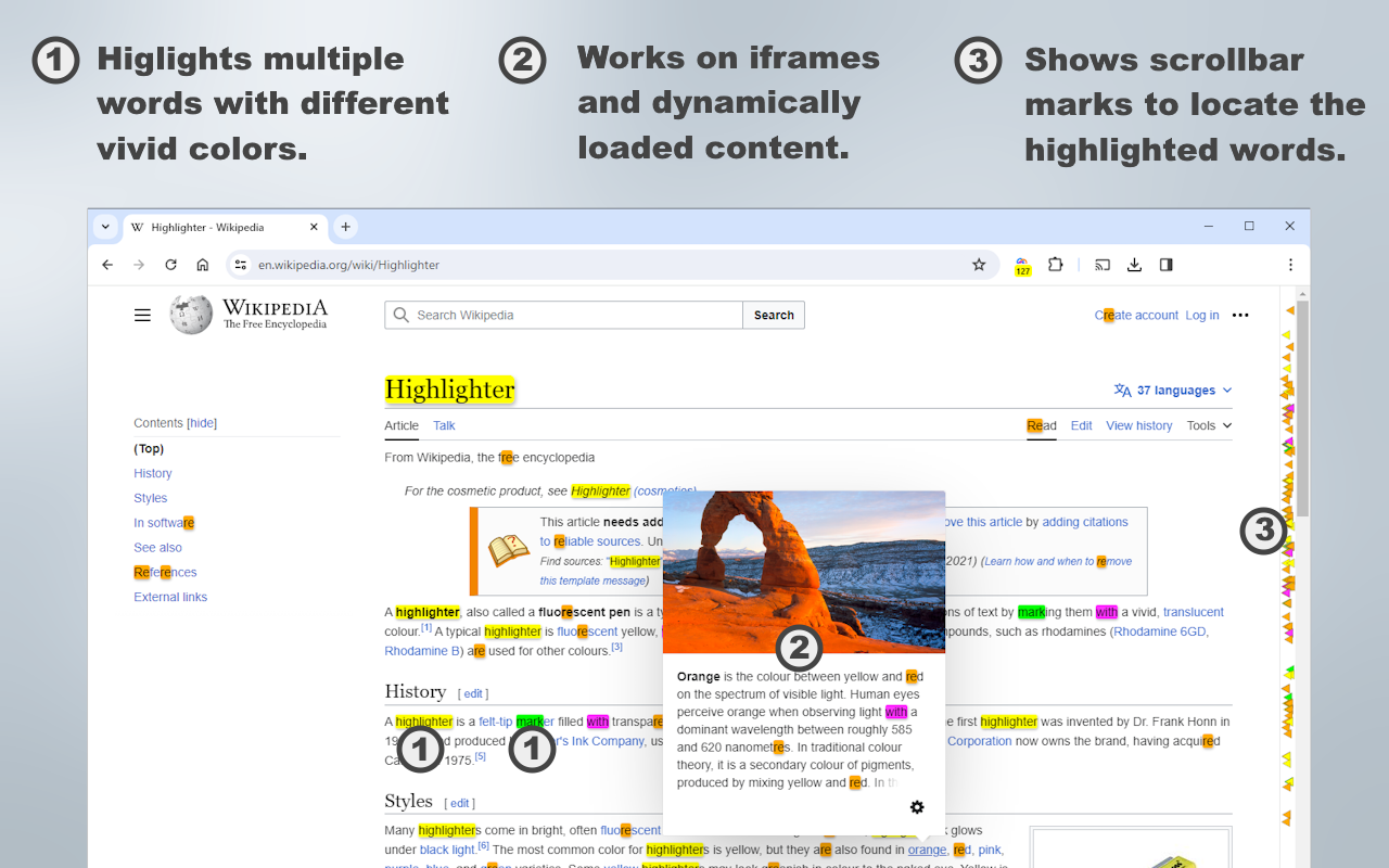 Multi Find: Search, Highlight, Scroll chrome谷歌浏览器插件_扩展第4张截图