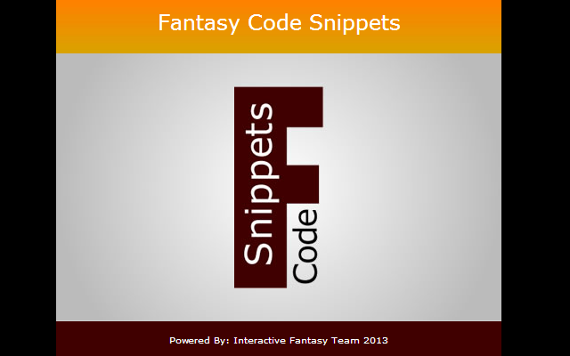 Fantasy Code Snippets chrome谷歌浏览器插件_扩展第1张截图