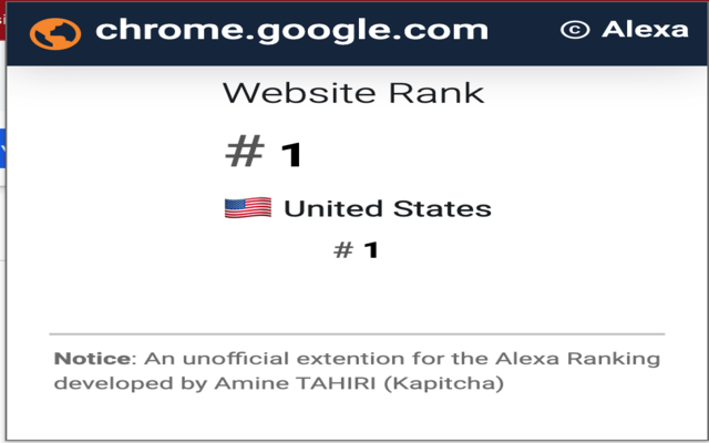 AlexaRanking chrome谷歌浏览器插件_扩展第1张截图