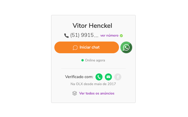 WhatsOLX - WhatsApp do proprietário na OLX chrome谷歌浏览器插件_扩展第2张截图