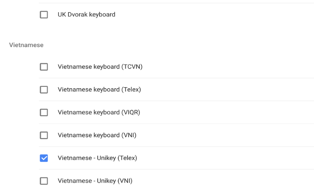 Unikey - IME tiếng Việt cho ChromeOS chrome谷歌浏览器插件_扩展第2张截图