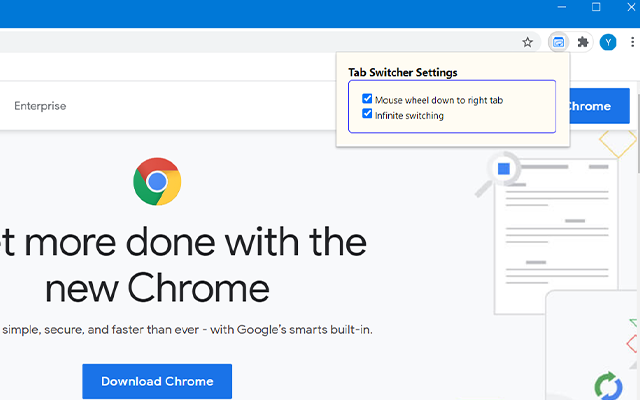 Tab Switcher with Wheel chrome谷歌浏览器插件_扩展第1张截图