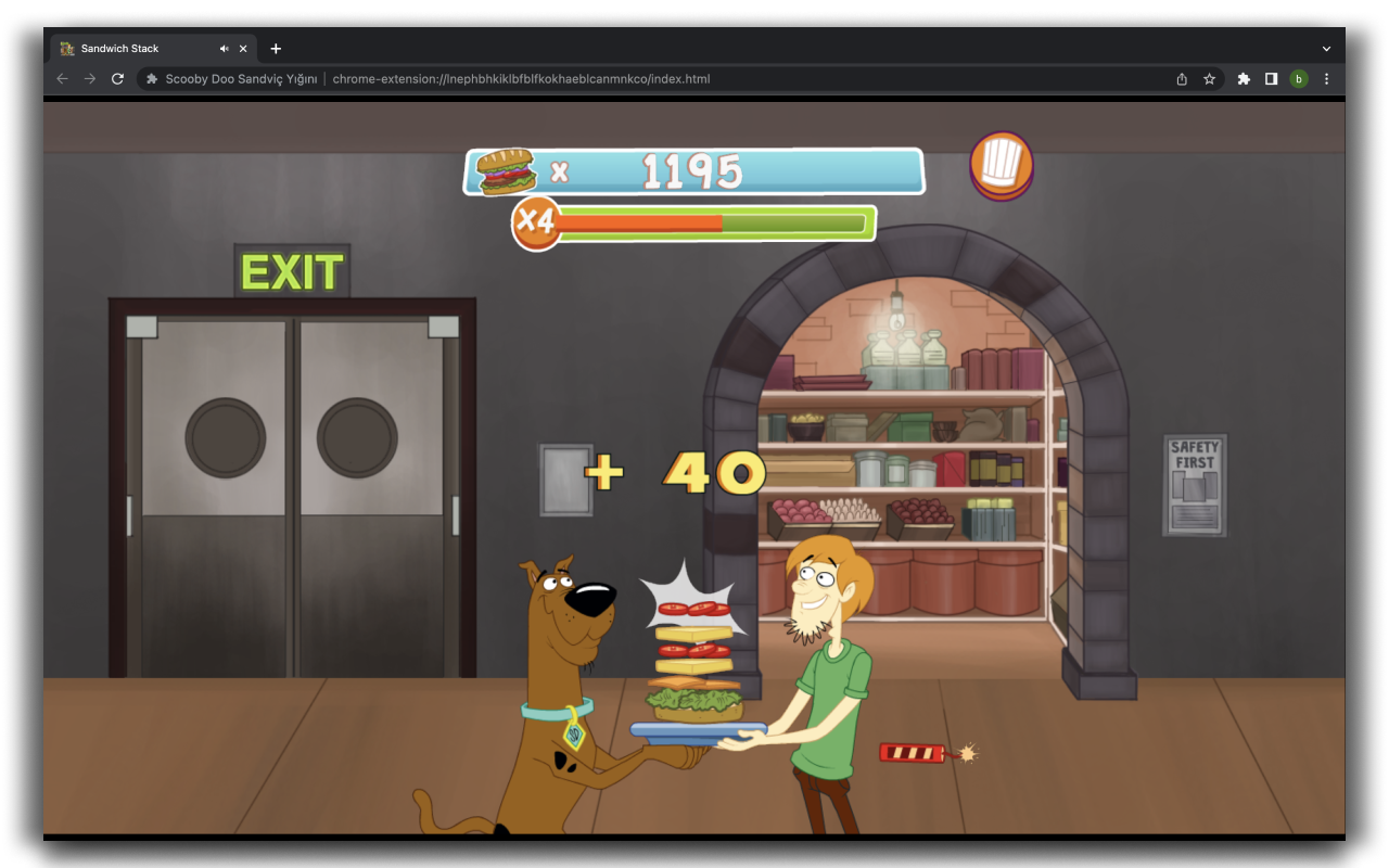 Scooby Doo Sandwich Stack - Cartoon Game chrome谷歌浏览器插件_扩展第1张截图