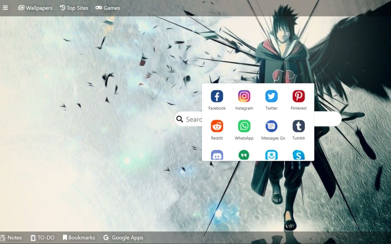 Naruto Shippuden Wallpaper New Tab Theme chrome谷歌浏览器插件_扩展第2张截图