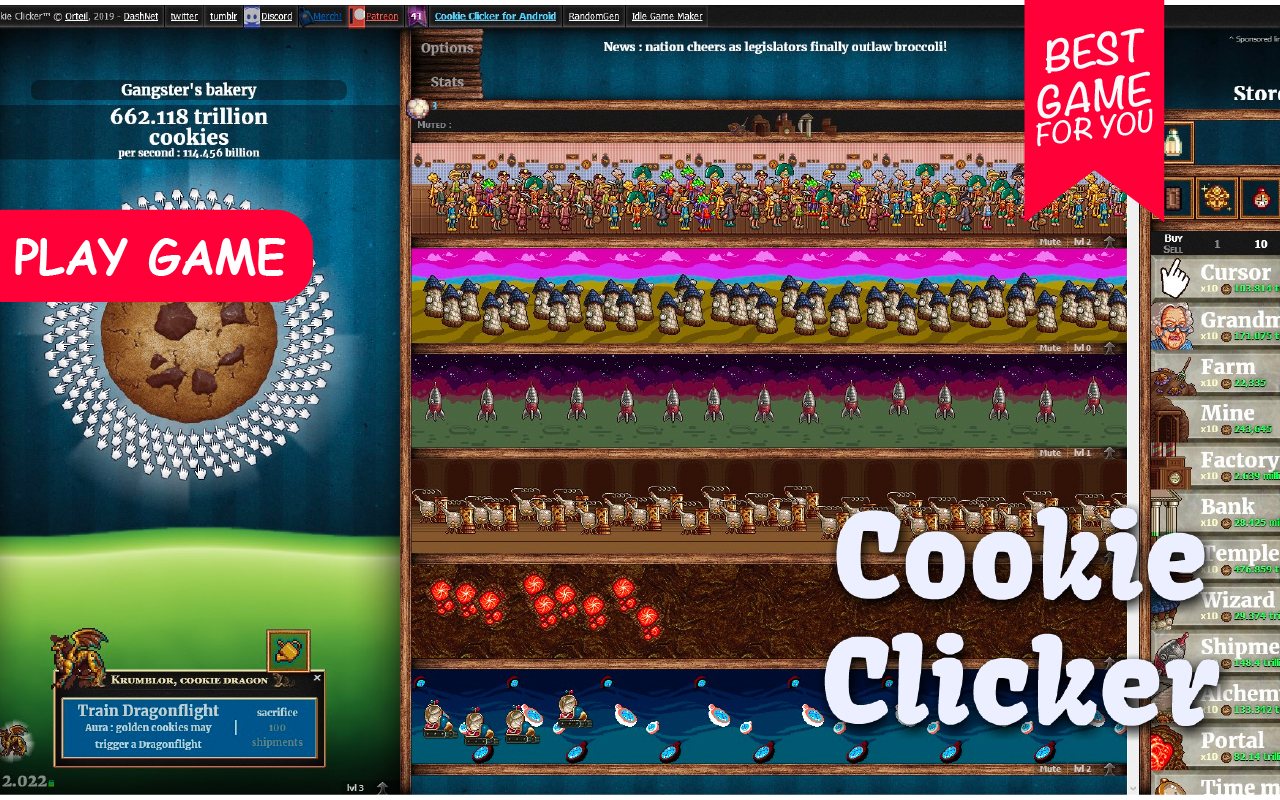 Cookie Clicker Unblocked Game New Tab chrome谷歌浏览器插件_扩展第1张截图