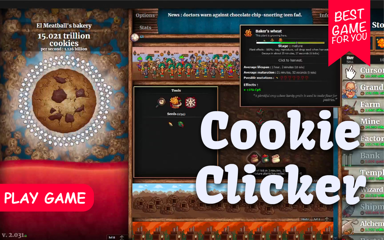 Cookie Clicker Unblocked Game New Tab chrome谷歌浏览器插件_扩展第2张截图